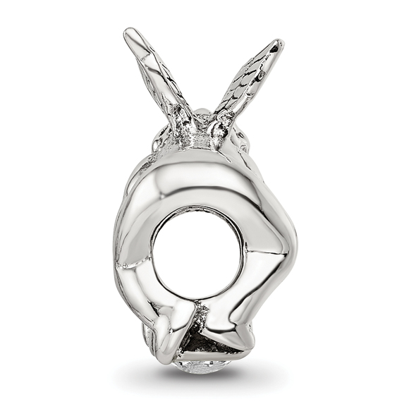 Sterling Silver Reflections April CZ Antiqued Bead - Picture 2 of 4